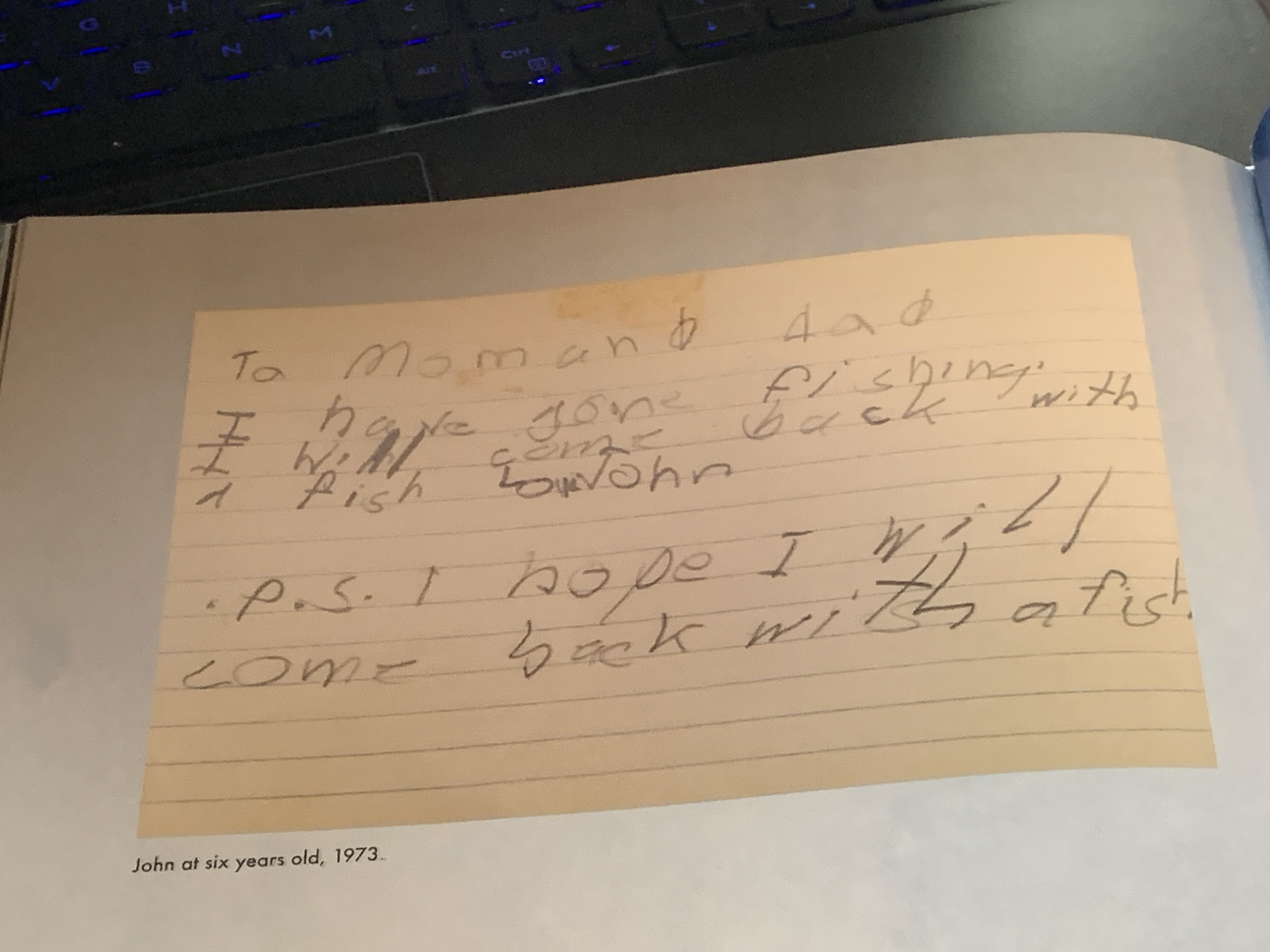 John Rocco fishing note